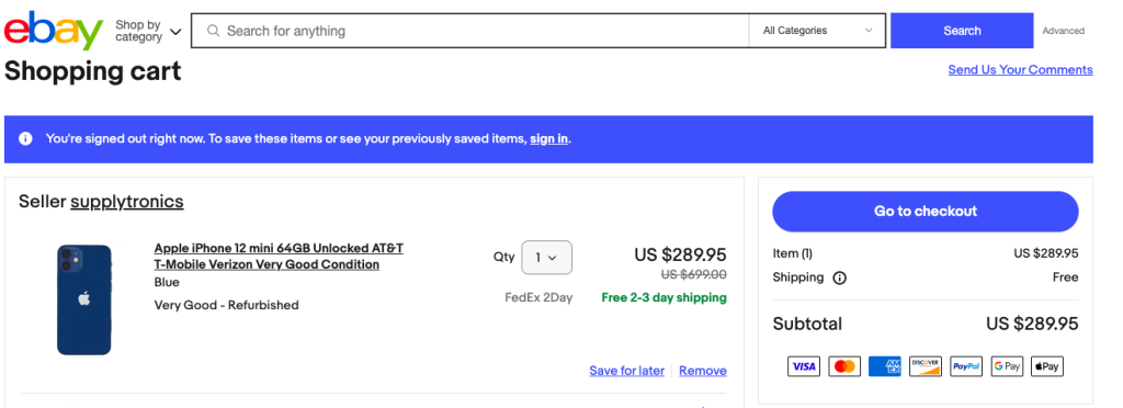 secured payment page